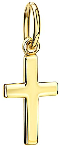 JEVELION Tauf-Kreuz 333 Gold Kreuz-Anhänger Gold-Kreuz für Damen, Herren und Kinder Ketten-Anhänger 8 Karat