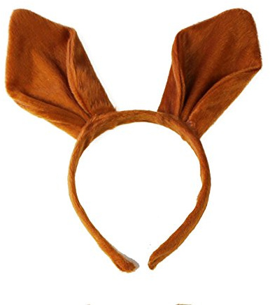 She's Shining Damen Herren Känguruohren Stirnband Tier Fliege Schwanz Kostüm Set Weihnachten Party Kostüm