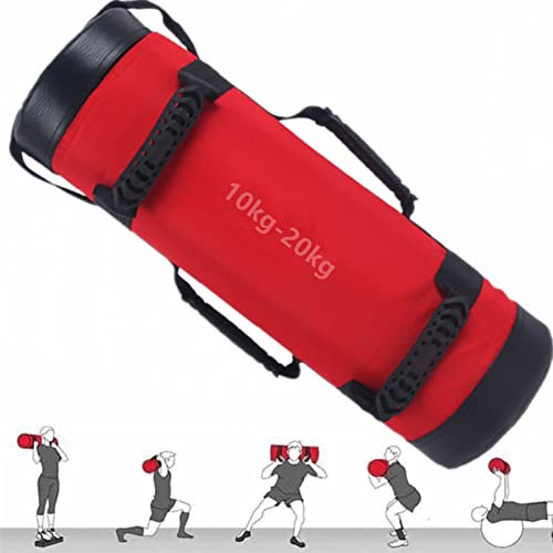 YZBBSH Power Bag Gewichtssack 5kg - 30kg Fitness Bag Gewichte Sandsäcke für Functional Fitness Krafttraining Ausdauertraining,10kg-20kg,Red