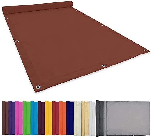 CHBIN Voile d'Ombrage Toile 1.7x2.4M Imperméable Une Protection des Rayons Volile d'ombrage Toile pour Pergola avec Oeillets, Cordons pour Extérieur/Terrasse/Jardin, Marron, 22073