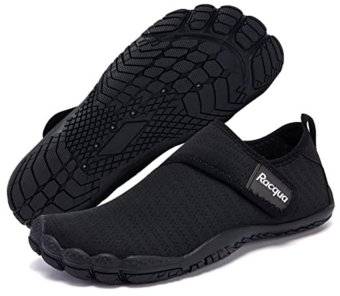 Racqua Wasserschuhe Herren und Damen Badeschuhe Schwimmen Schwimmschuhe Aquaschuhe beachies Schwarz37