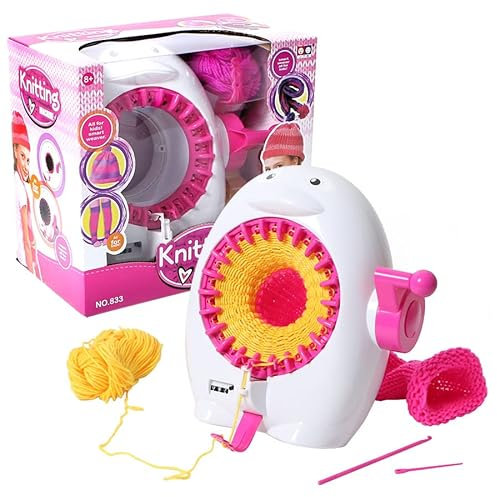 22/40/48 Nadeln Strickmaschinen, Strickbrett rotierende Doppelstrick-Webstuhl-Maschinen-Kit, für Erwachsene/Kinder DIY Strickschal Mütze Sockenhandschuhe, manuelle runde Spinnstrickmaschine(22 Pins A)