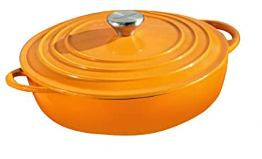 CASSERUOLA BASSA GIALLA GHISA SMALTATA 5 LITRI 52570