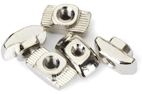 SYDARSYN Nutensteine Nut Hammermutter Kohlenstoffstahl T Muttern für Aluminiumprofil (20 Serie) M3, 40 Stück
