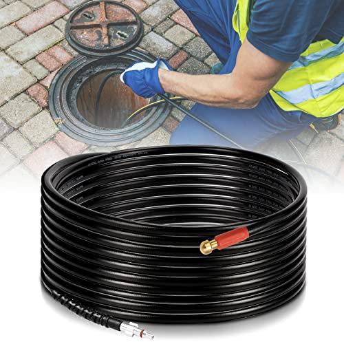 Yakimz 20 m rörrengöringsslang, rörrensare för högtryckstvätt 180 bar, 60 °C inkl. adapter