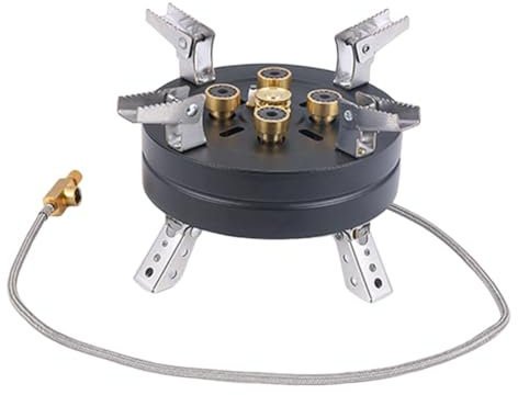 Rordigo Cuisinière à allumage électronique d'extérieur - Four électrique portable pliable - Réchaud à gaz pour camping et randonnée - Noir