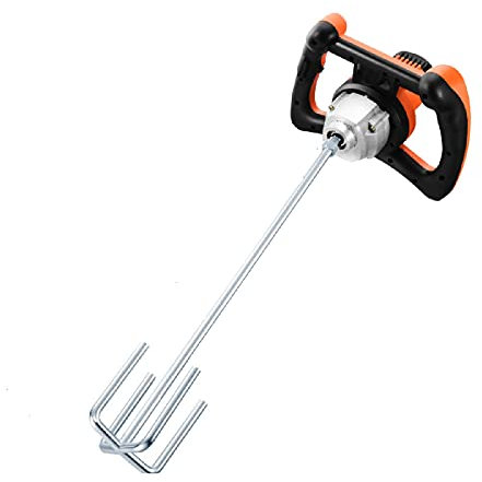 KOHARA Batidora eléctrica Batidora Manual Batidora de paletas Mezcladora de Cemento, Utilizada para Mezclar Cemento, Pintura, Tinta, Pintura, mortero, etc. (110 V/220 V), Acero inoxida