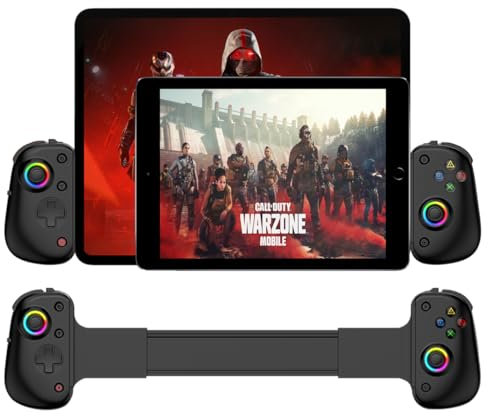 Megadream Game Controller for iOS/Android, Supports iPad Pro 13-inch, Phone Tablet Wireless Gaming Controller Bluetooth Gamepad for PC Switch Xbox PS4 for COD/Genshin,Emulators (black)