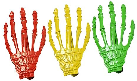 BELLIFFY 3pièces Épingles à Cheveux Griffes De Squelette Halloween Accessoires Gothiques Alliage Pour Femme