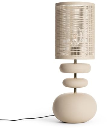 LEDKIA LIGHTING Lampada da Tavolo Metallo Dhruv Beige