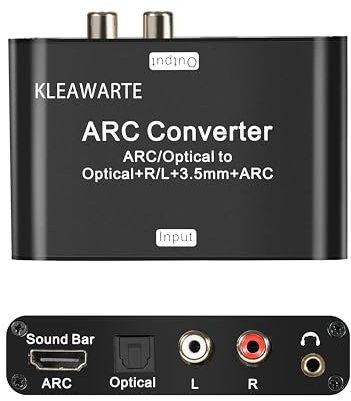 HDMI ARC Audio Extractor Converter DAC Audio Converter Digital to Analog Adapter Optical/SPDIF HDMI ARC to Optical/SPDIF HDMI ARC L/R 3.5mm Jack Stereo for TV