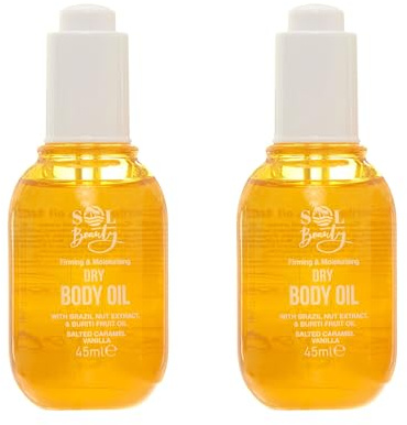 Sol Beauty Dry Body Oil Caramel Vanilla with Brazil Nut Buriti 2x 45ml
