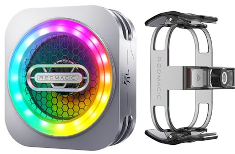 REDMAGIC 6 Pro Refroidisseur Téléphone Magnétique,Refroidissement Graphène | 30W Ventilateur Téléphone Refroidisseur Mobile avec Clip pour Jeux, Streaming pour iPhone Série Magnétique, Tablettes et iPad