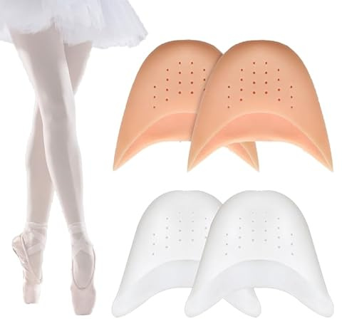 2 Paires de Protections d'Orteils Doux, Toe Pad Dance, Protège Orteils Pointe Danse, Protecteur en Gel pour Pointe des Pieds, pour Pointes des Pieds, Chaussures de Danse, Ballet Pointu