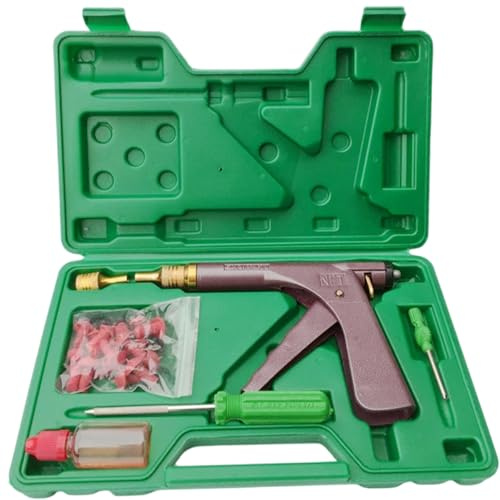 PSFDEWT Kit de réparation de pneus Hourdeux Professional Gun Bouchon Pneu métallique Robuste avec Accessoires pour ponctuations pneus et Appartements sur Les Voitures MotoCycles Trucks Pur Gun