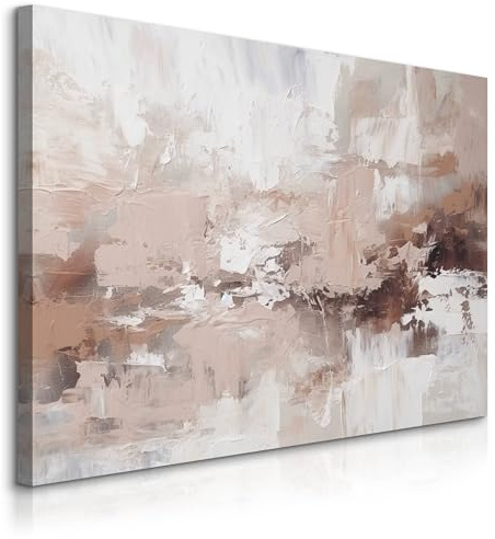 Muralo Wandbilder Gemalte Abstraktion Aufhängefertig, Kunstdruck - 70x50 cm | Leinwandbild, Modernes Design, UV-beständig - ideal für Wohnzimmer, Schlafzimmer und Büro