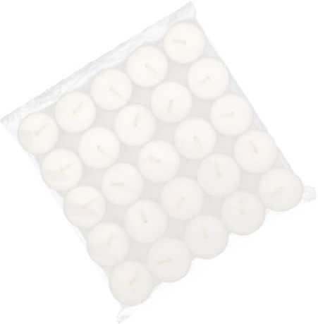 HAMPPLIES 50pezzi Candele Bianch Profumo in Cera Paraffina Da Ore Combustione Per Matrimoni Feste e Decorazioni Natalizie