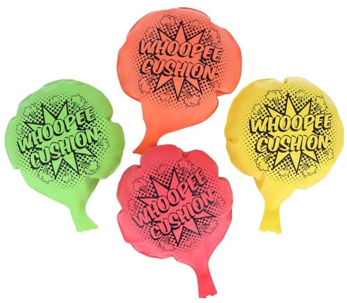 Whoopee Cushions with Straw | Fun Prank Toy for Adults | Assorted Colours | Party Bag Fillers, Stocking Fillers, Lucky Dip Prizes, and Novelty Gifts (8)