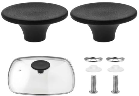 Universal Stainless Steel Replacement Knob Handles, 2 Pcs Pot Lid Knob