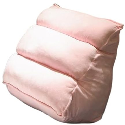 AQCDPJYU Cojín Triangular en Forma de cuña Grueso: Soporte for Cintura y Espalda for cabecera, Cama y sofá.(Pink)