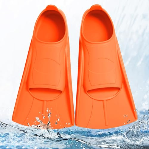Pinne da nuoto in silicone, pinne corte per nuoto, pinne da allenamento per bambini adulti, per immersioni, snorkeling e nuoto (A, XL)