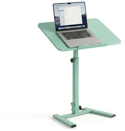MUSSO D7 Escritorio Móvil Plegable con Tablero Inclinable, Verde