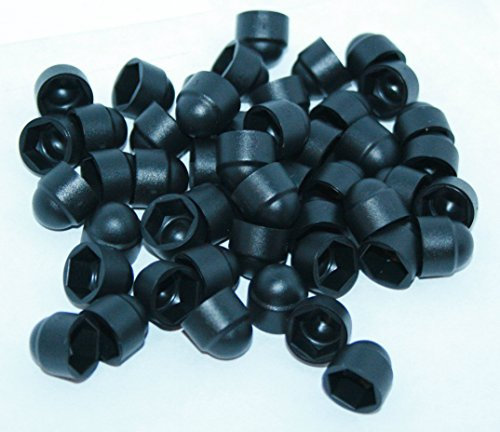 M10-17mm 20 PCS Black Plastic Dome Hex Head Bolt Nut Protection Caps Cover Hexagon
