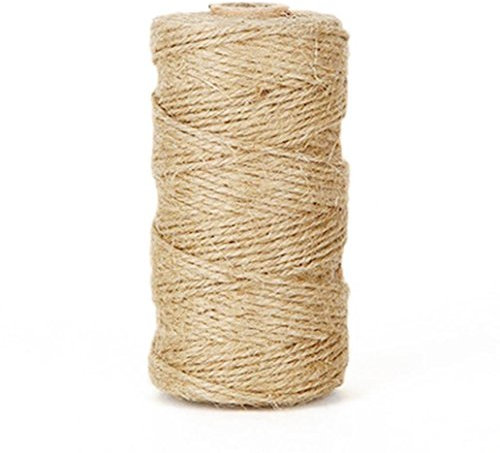 100 m Ficelle de jute naturel 2 mm corde Cordon Décoration de mariage Crafts fête