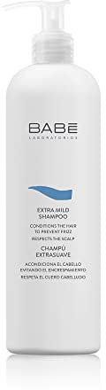 Laboratorios Babé Champú Extrasuave para Pelo Sensible, Aporta Suavidad e Hidratación, Champú para Hombres y para Mujeres, Cuidado Capilar, Calmante, Respeta el PH - 500 ml