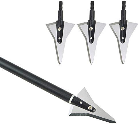 SHARROW 6pcs Jagdspitzen Pfeilspitze 126 Grains Broadheads für Bogen Armbrust Carbonpfeile Pfeil und Bogen