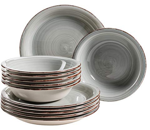 Mäser, serie Bel Tempo, set di piatti in gres Blu fumo (Bel Tempo Ii)