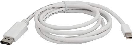 N/A Mini Displayport / Thunderbolt a Displayport 32AWG con cable de salida de audio, color blanco
