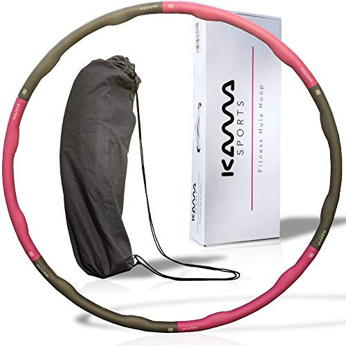 Hula Hoop Reifen mit Tasche Stabiler Hullahub zum Abnehmen Fitness Gymnastikreifen für Erwachsene Anfänger Hoola Hoop - Hola Hup 1,2kg