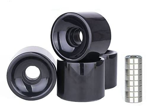 VOMI Longboard Skateboard Rollen 4Pcs 70×51mm 80A mit 8Pcs Kugellager 608RS ABEC-11, Replacement Wheels und Bearings, Ersatz Räder Set Kit, für Cruiser Snakeboard Surfskate Waveboard Pennyboard