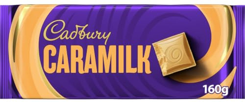 Cadbury Caramilk Barre de chocolat caramel doré, 160 g