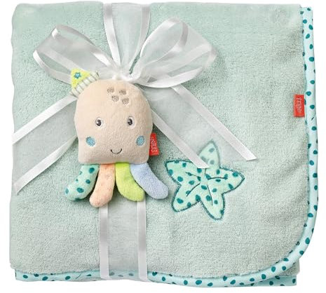 Fehn Coperta a forma di polpo – morbida coperta per neonati – panno per gattonare e passeggino – ideale per neonati a partire da 0 mesi