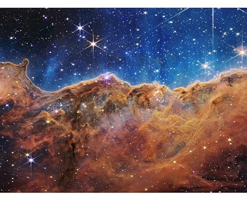 Artery8 NASA James Webb Space Telescope Cosmic Cliffs in the Carina Nebula NGC 3372 NIRCam Image Unframed Wall Art Print Poster Home Décor