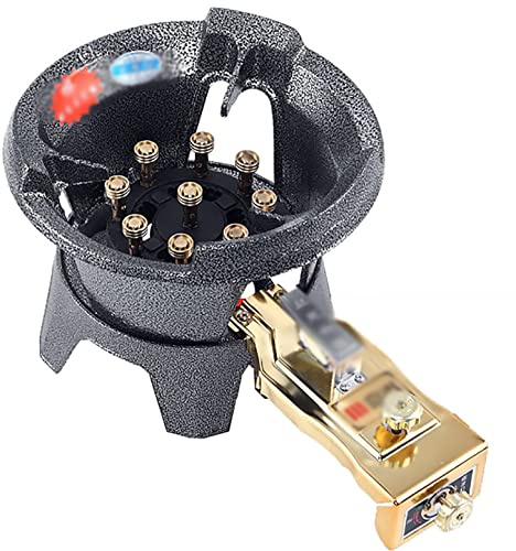 IBOWZ Tables de Cuisson à Gaz Table de Cuisson à gaz Brûleur à gaz à feu féroce à Neuf cavités,Grand Anneau de réchaud Wok en Fonte 10KW,pour Une Vie compacte,Une Cuisine,Un Camping ou Une Caravan