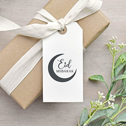 Eid Mubarak Moon Rubber Stamp (Large 5 x 5cm)
