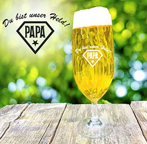 Bierglas Papa personalisiertes Geschenk Pilstulpe