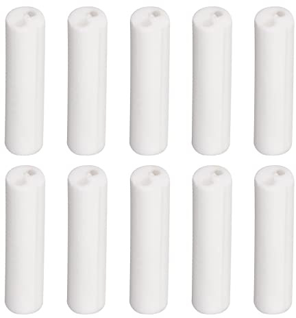 Rebower Tubo in Ceramica Cablaggio Isolato Doppio Foro Tubi [per Cavo Gruppo Protezione Isolamento Termico] - 1mm Dia/50 pz