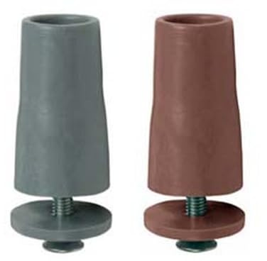100PZ ARRESTI CON VITI PER AVVOLGIBILI - ? mm.24x30 colore grigio