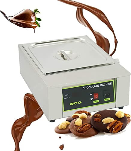 AINITAIFENG Crisol de Chocolate Profesional, máquina de Templado de Chocolate eléctrica de 1000 W, crisol de Chocolate Comercial, Calentador de Alimentos de Acero Inoxidable