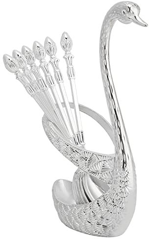 KIMISS Kit di Stoviglie per Cucchiaio in Acciaio Inossidabile con Portacigno, Portaoggetti per Organizzazione Deco Ive, Portacucchiaio in Lega di Zinco, Posate da