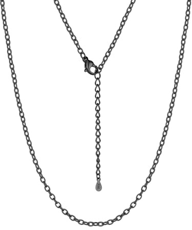 Suplight Chaîne pour Femme ou Homme en Acier Inoxydable | Collier Couleur Argent/Or Noir femme, Largeur 1,4mm/2mm, Ras du Cou 36 à 76cm avec 5cm Réglable