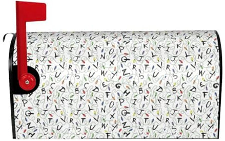 Copertura per cassetta postale impermeabile con magneti personaggi strisce stampa cassetta postale copertura cassetta postale 53 x 45 cm