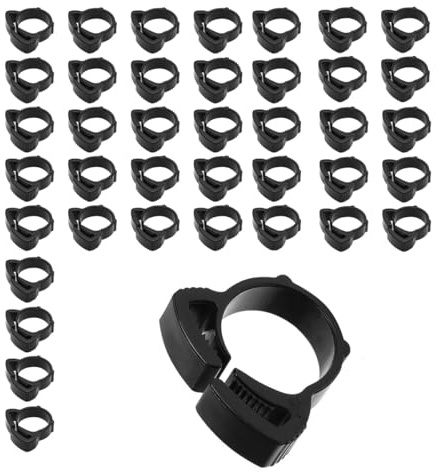 Gorise 40 Pcs 16mm Garden Hose Plastic Clamps Hose Connection Fastening Clips for Tightening Hydroponic Tubes And Hoses