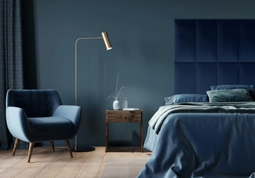Upholstered Velvet Wall Panels – 60x30 cm – Pack of 1/2/4 – Padded Headboard Panels – Easy to Install – Wall-Mounted – Anti-Collision for Kids' Rooms & Bedrooms (4, Navy Blue)