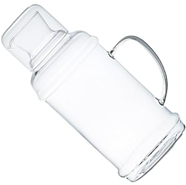FONDOTIN Jarra de Agua de Vidrio Resistente al Calor con Tapa Reutilizable para Hogar y Bebidas Frías