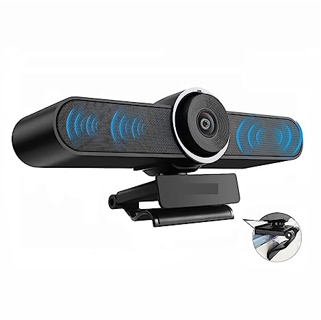 VXDEFP Webcam PC Conferenza USB 1080P Web Camera 124 ° Webcam grandangolare con microfono e altoparlante for Smart TV PC Living Streaming